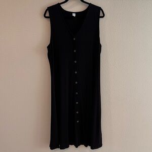 Old Navy Button Up Style Sleeveless Midi Dress in Black - XXL